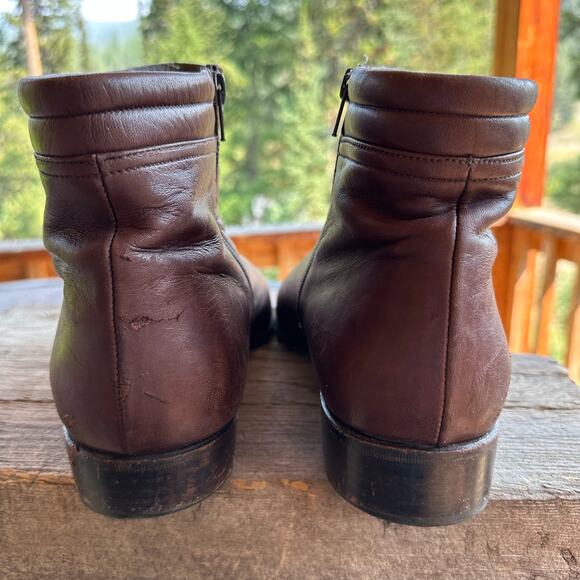 Nordstrom Handcrafted Italian Leather Sole Ankle Boots Womens 11 Soft Minimalist - Picture 9 of 16